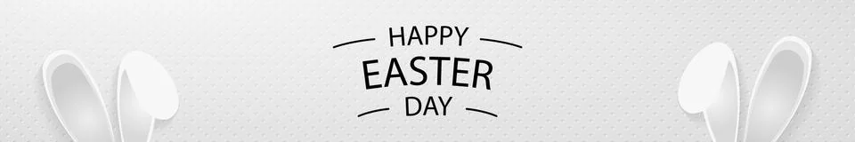 Happy Easter greetings, rabbit ears, perforated background - Vector Stockillustratie