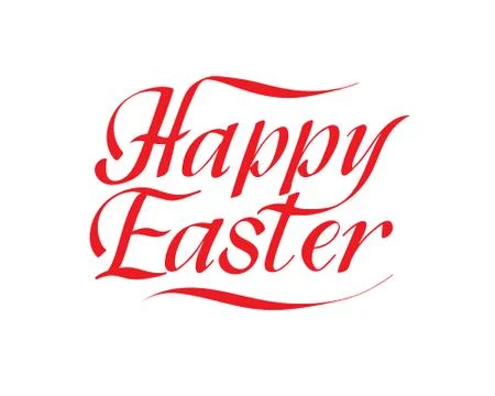 Happy Easter Hand drawn calligraphy and brush pen lettering. design for holid Stock Illustration