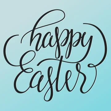 Happy Easter hand drawn greeting card. Stock Illustration