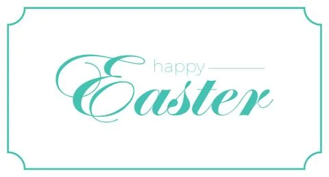 Happy Easter Hand lettering Greeting Card. Typographical Vector Background. H Stock Illustration