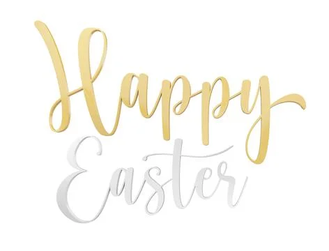Happy Easter Hand lettering Greeting Card. Typographical Vector Background. H Stock Illustration