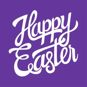 Happy Easter hand lettering Stock Illustration