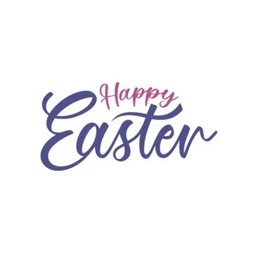 Happy Easter handwriting Illustrazione stock