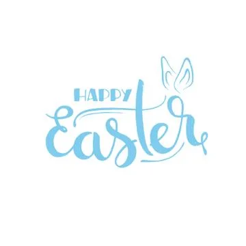 Happy Easter handwritten lettering Stock Illustration