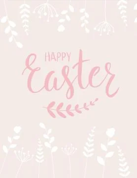 Happy Easter holiday background with abstract flowers. Stock Illustration