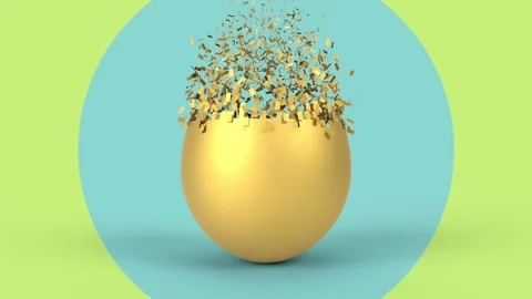 Happy Easter holiday background. Colorful eggs 3d animation in minimal style. Stock Footage 124926058