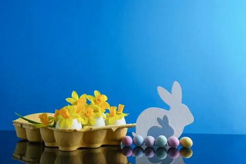 Happy Easter holiday background concept. Easter decoration Stock Photos