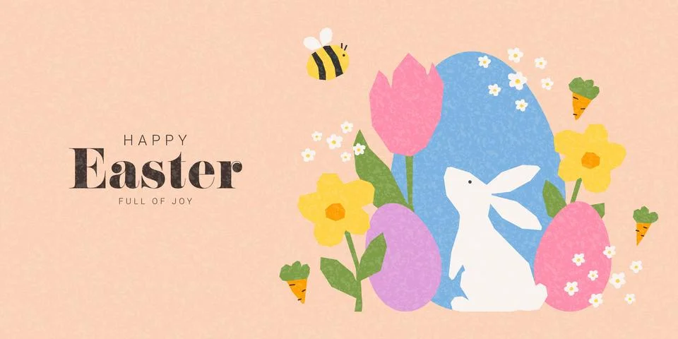Happy Easter holiday card Illustrazione stock