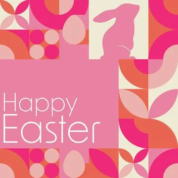 Happy Easter. Holiday concept. Template for background, banner, card, poster Stock Illustration