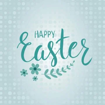 Happy Easter holiday dotted, background. Green colored. Stock Illustration