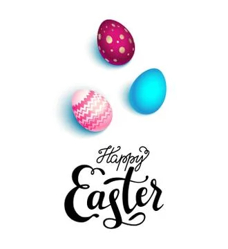 Happy Easter holiday eggs Stock Illustration