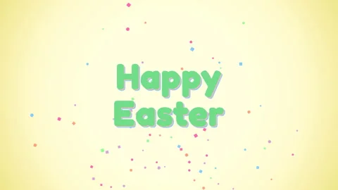 Happy Easter Holiday Greeting Card Animation. 스톡 동영상 334903767