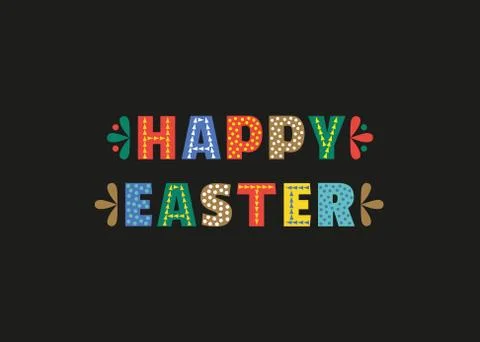 Happy Easter Holiday Stock Illustration