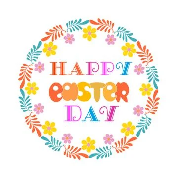 Happy Easter Holiday Stock Illustration