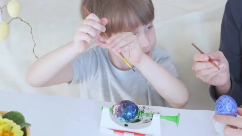 Happy easter holiday. Paint Easter eggs Stock Footage 149870973