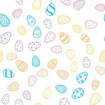 Happy Easter holiday seamless background Stock Illustration
