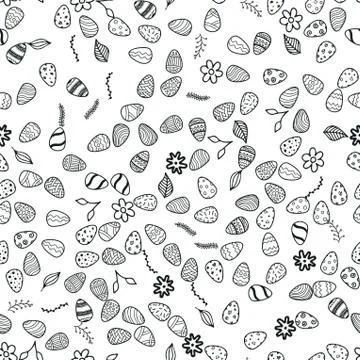 Happy Easter holiday seamless background Stock Illustration