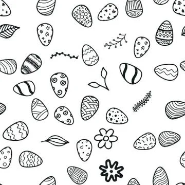 Happy Easter holiday seamless background Stock Illustration