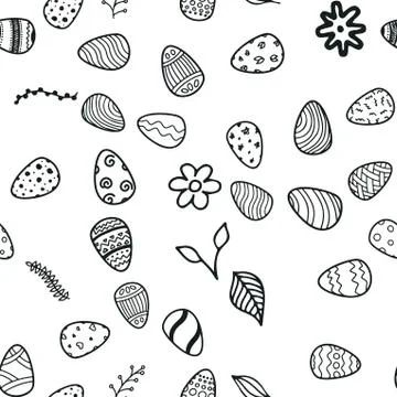 Happy Easter holiday seamless background Stock Illustration