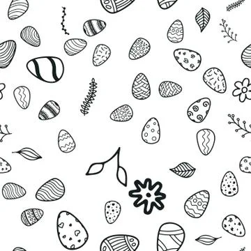 Happy Easter holiday seamless background Stock Illustration