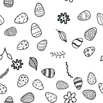 Happy Easter holiday seamless background Stock Illustration