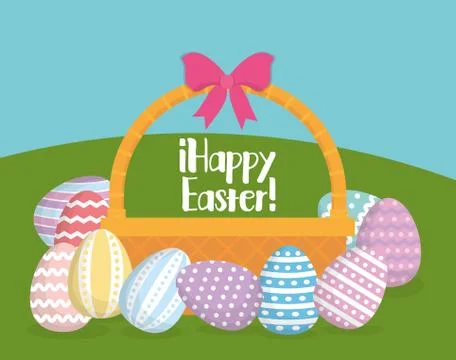 Happy easter icon image Stock Illustration