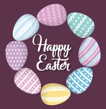 Happy easter icon image Illustrazione stock