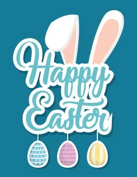 Happy easter icon image Illustrazione stock