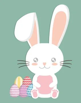 Happy easter icon image Illustrazione stock