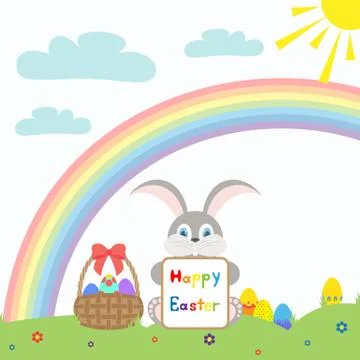 Happy easter. Icon set Stock Illustration
