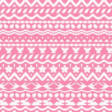 Happy Easter ikat seamless pattern. Stockillustratie