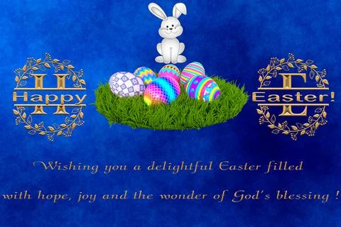 Happy easter illustration banner Stock Illustration