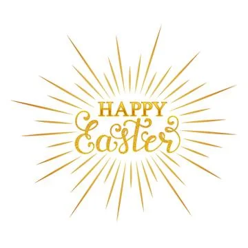 Happy Easter inscription Stock Illustration