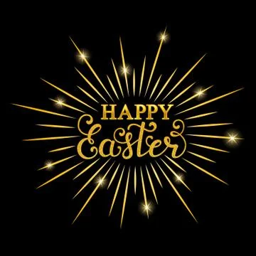 Happy Easter inscription Stock Illustration