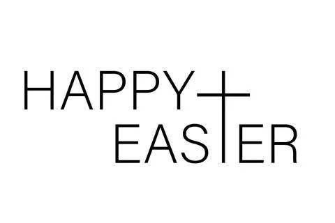 Happy Easter isolated on white background. Vector illustration. Stock Illustration