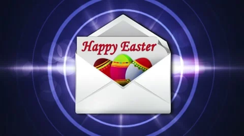 Happy Easter in Letter 5 - HD1080 Stock Footage 10595184