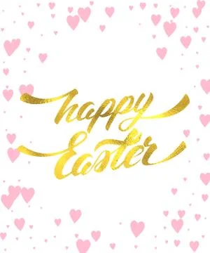 Happy Easter Lettering Egg. Vector illustration EPS10 Stock Illustration