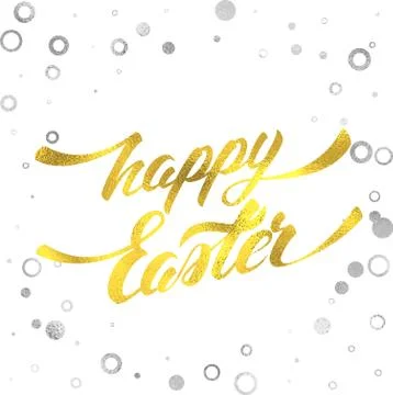 Happy Easter Lettering Egg. Vector illustration EPS10 Stock Illustration