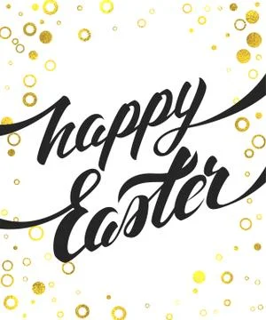 Happy Easter Lettering Egg. Vector illustration EPS10 스톡 일러스트