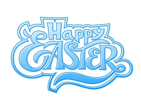 Happy Easter lettering 스톡 일러스트