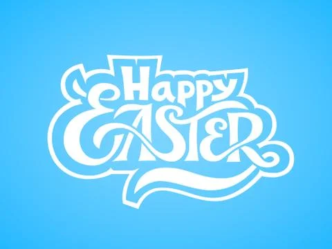 Happy Easter lettering Stock Illustration