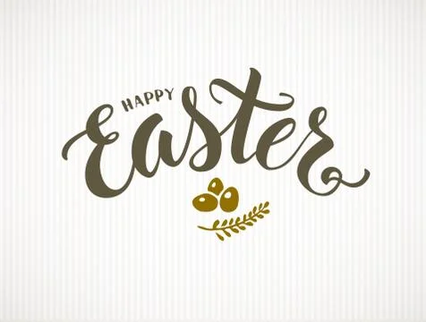 Happy Easter lettering 库存插图