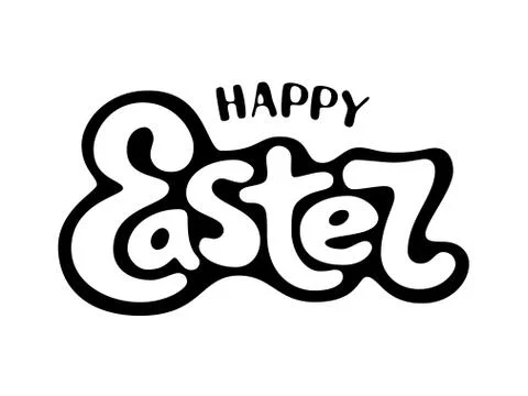 Happy Easter lettering Stock Illustration