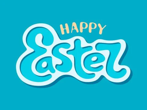 Happy Easter lettering Stock Illustration