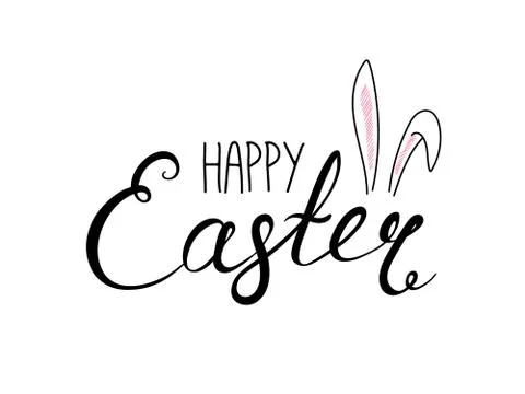 Happy Easter lettering Illustrazione stock