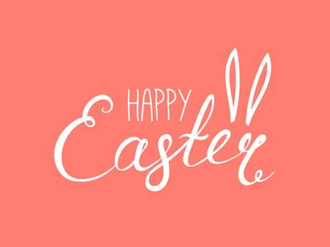 Happy Easter lettering Illustrazione stock