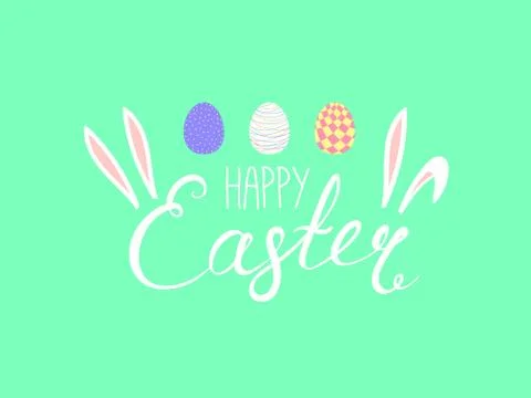 Happy Easter lettering Stock Illustration