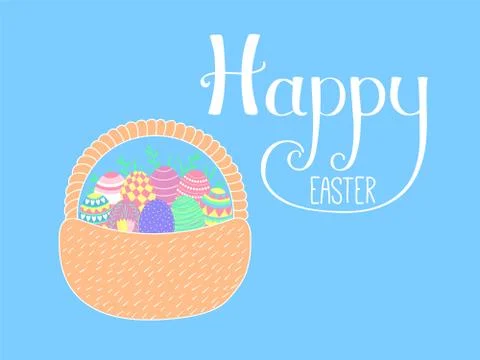 Happy Easter lettering イラスト素材