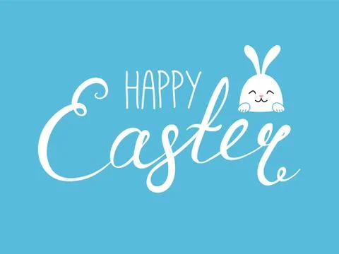 Happy Easter lettering Illustrazione stock