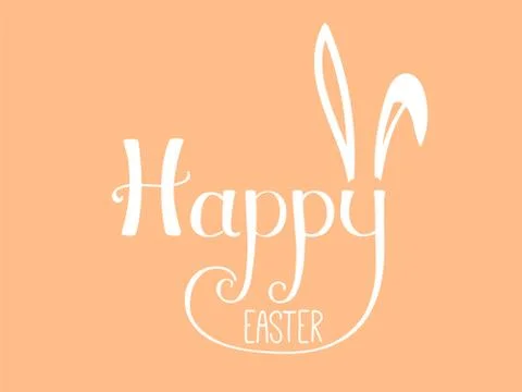 Happy Easter lettering Illustrazione stock